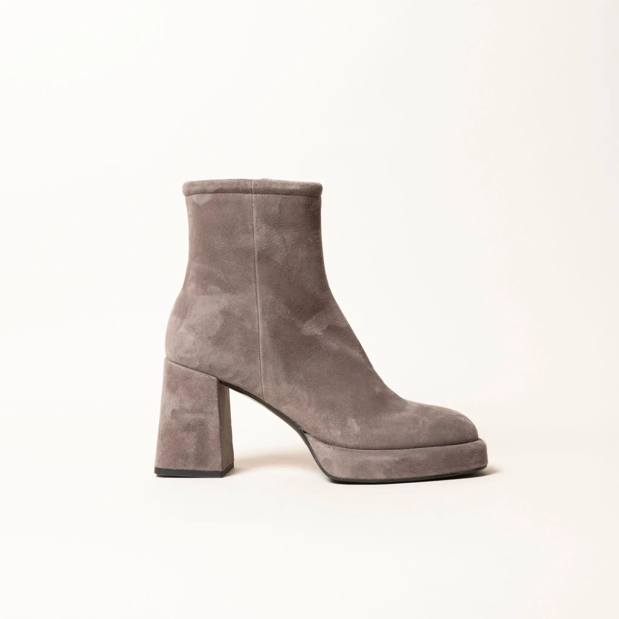 Megan Grey Platform Ankle Boots