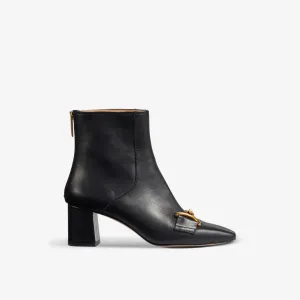 Nadina Leather Block Heel Ankle Boots Lk Bennett Black