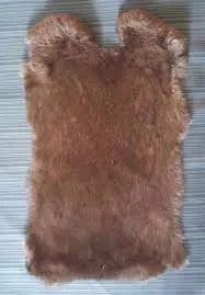 Natural Tanned Leather Fur Hide (10" by 12" Pelt with Sewing Quality Leather)