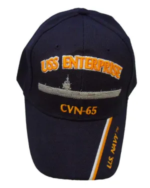 Navy CVN-65 USS Enterprise Navy Blue Cap