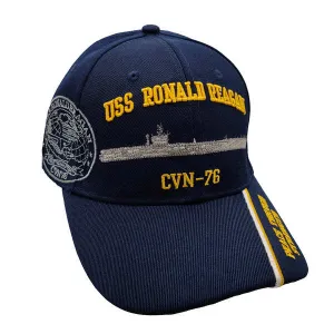 Navy CVN-76 USS Ronald Reagan Navy Blue Cap