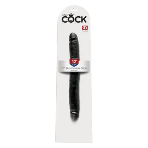 Pipedream King Cock 12 in. Slim Double Dildo Realistic Black