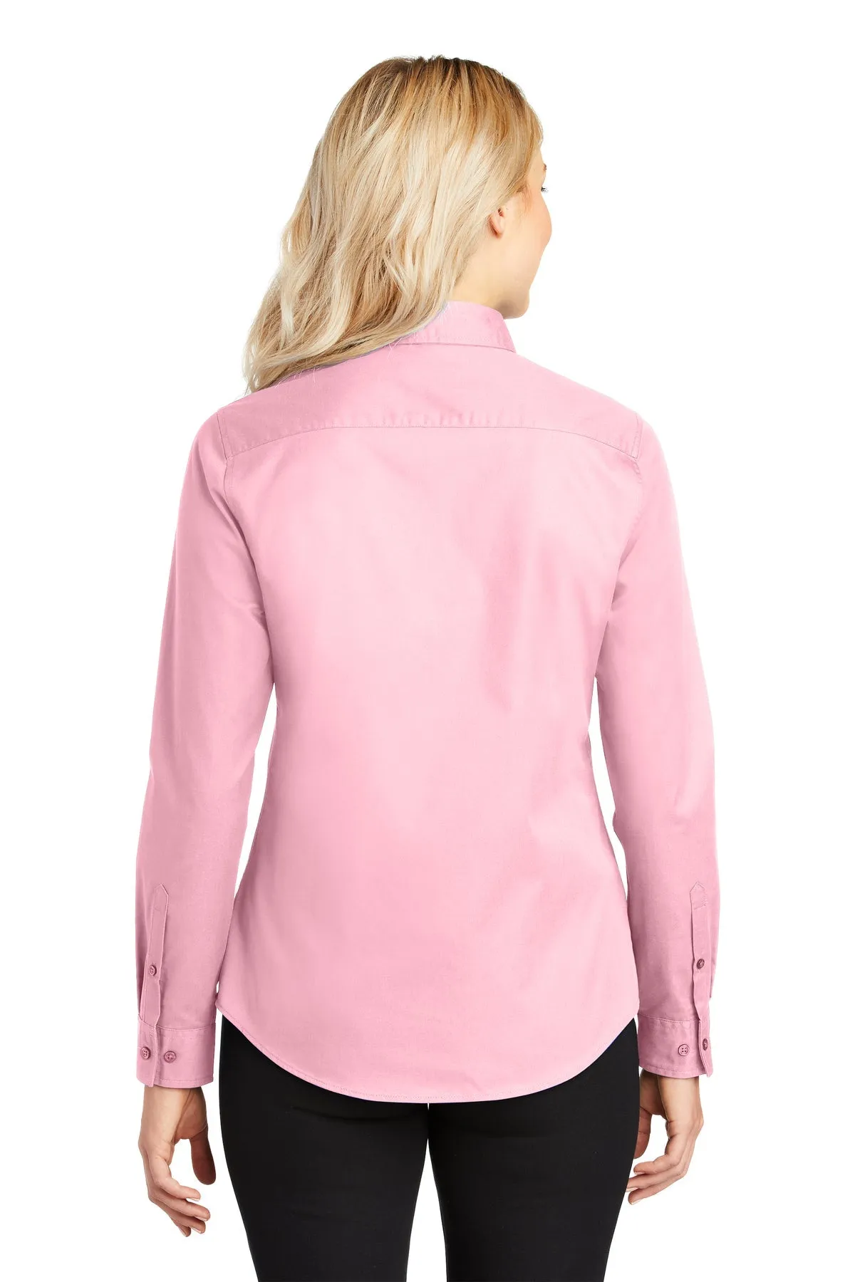 Port Authority Ladies Branded Easy Care Shirts, Light Pink