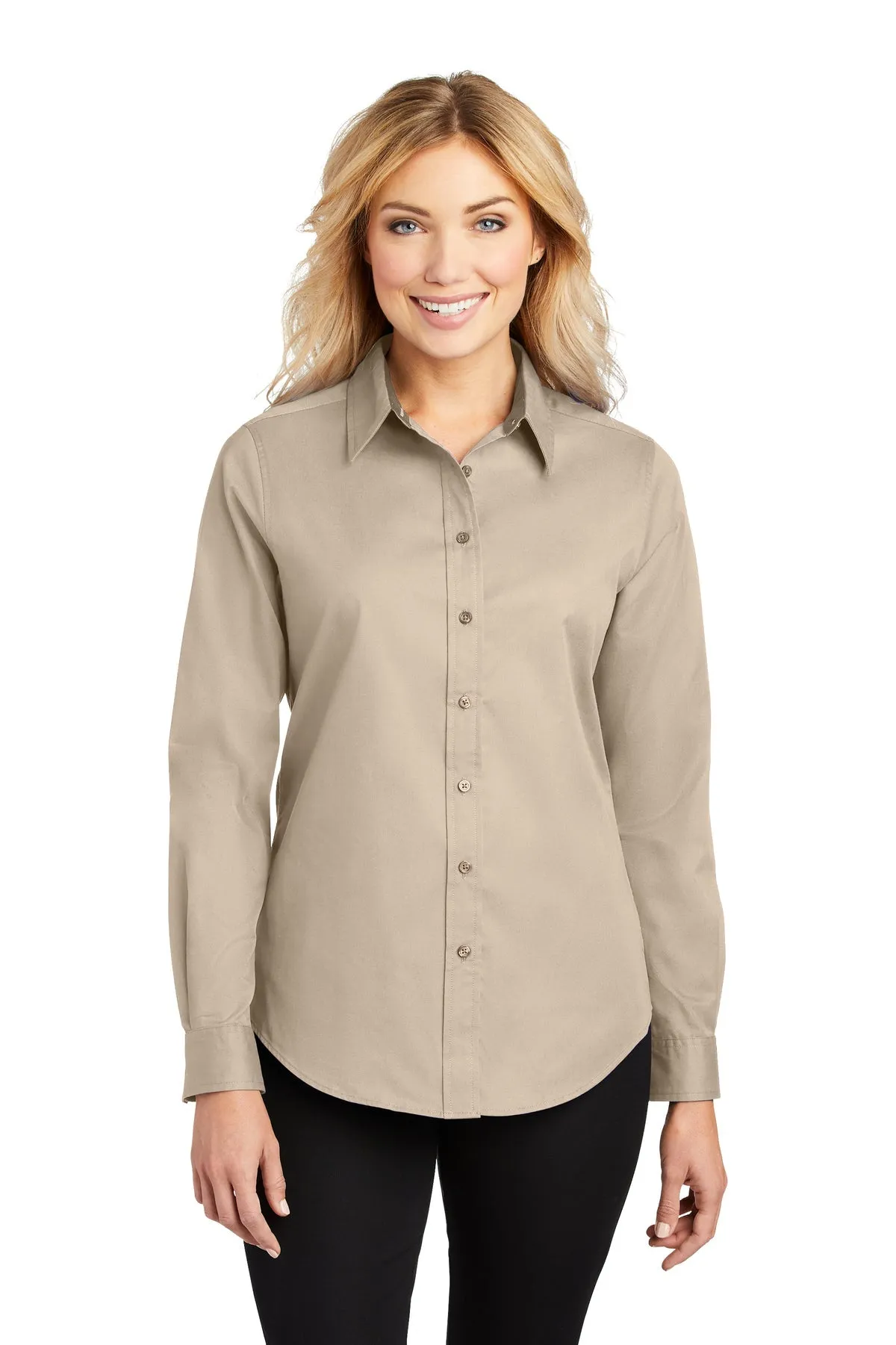 Port Authority Ladies Custom Easy Care Shirts, Stone