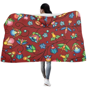 Prairie Plains Spirit Red Hooded Blanket