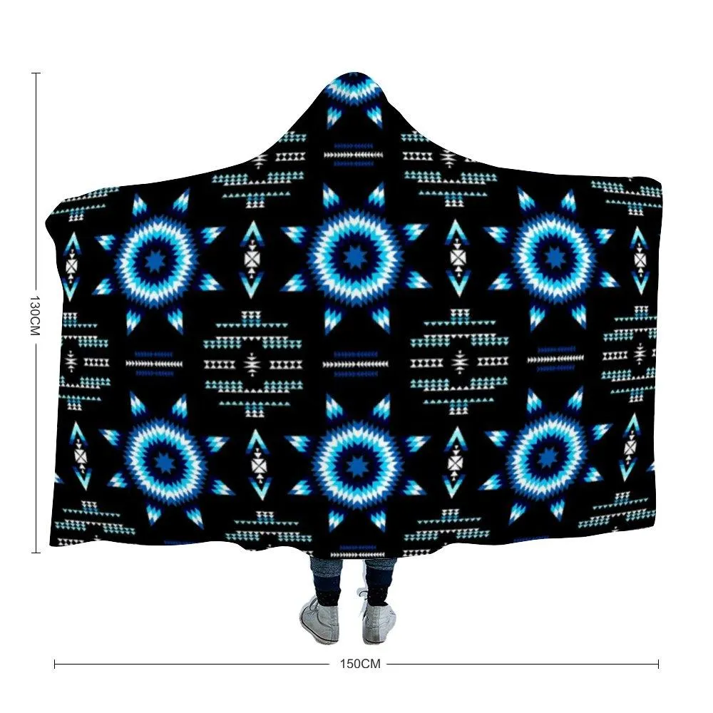 Rising Star Wolf Moon Hooded Blanket