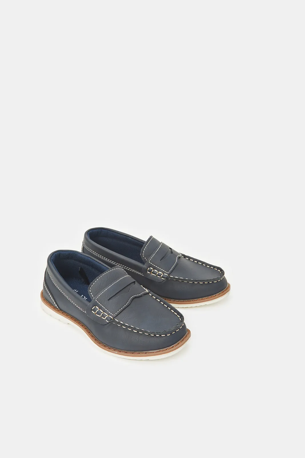 Senior Boys Navy Penny Loafer