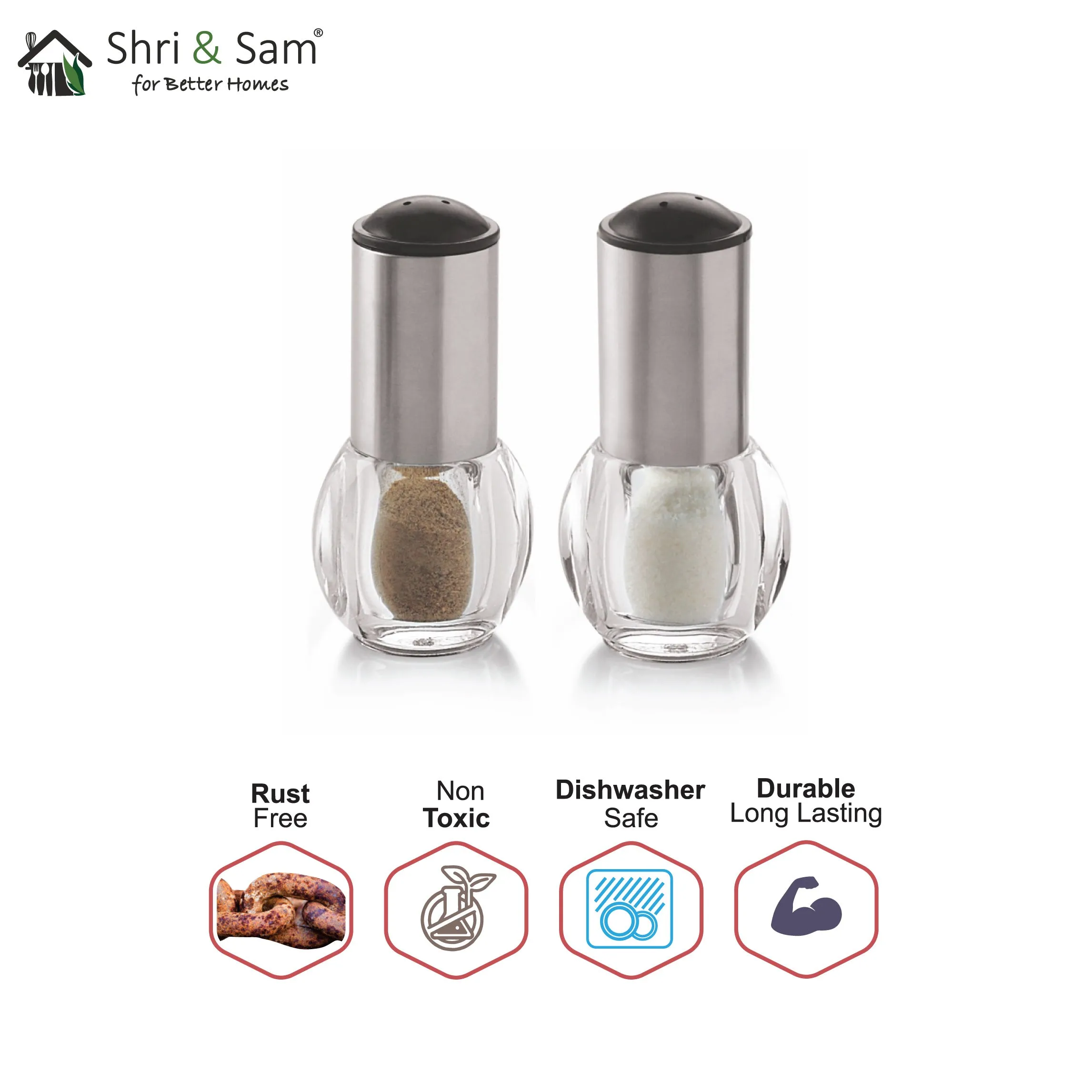 Stainless Steel Laxima Salt & Pepper