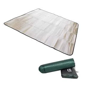 Strauss Camping Tent Mat | Double-Sided Moisture-Proof Aluminum Foil Foam Pad | Waterproof and Insulating Foil Mat | Picnic Mat | Camping Mat for Beach, Tent and Camping (6 Person)