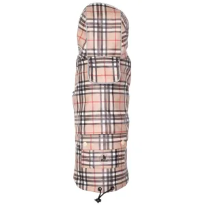 Tan Plaid London Dog Raincoat