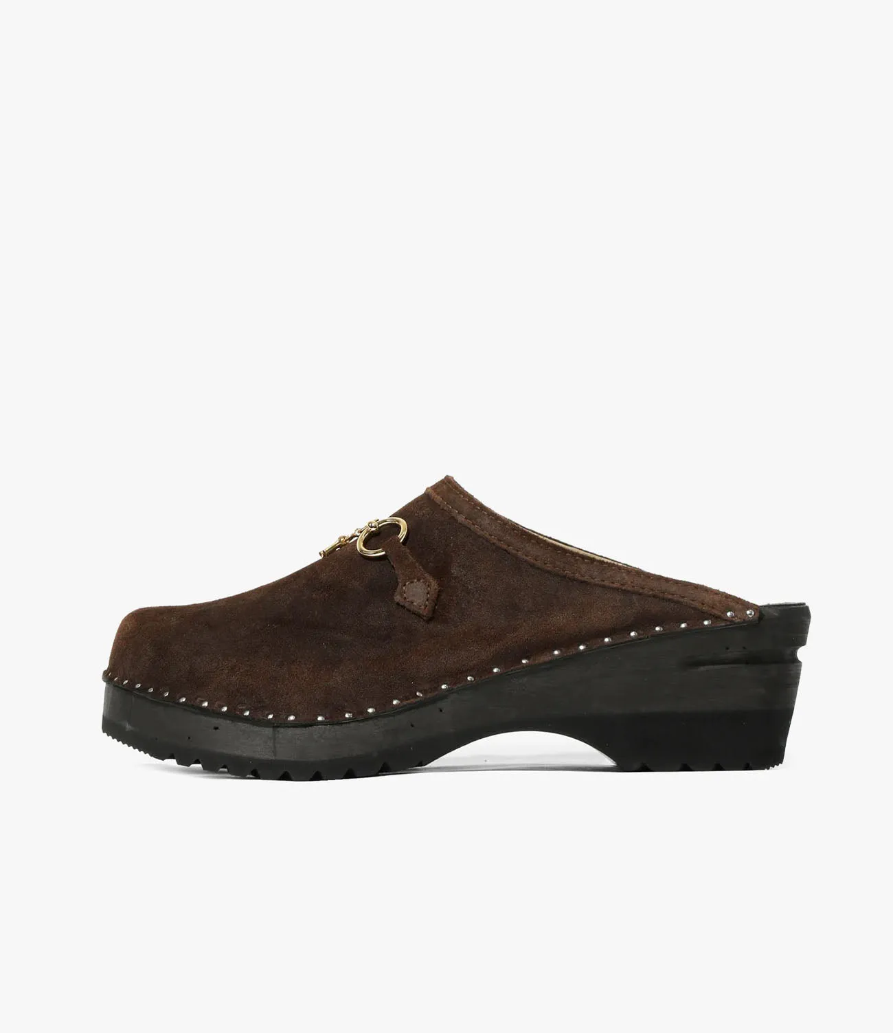 Tassel Bit 'Monet' Clog – Dark Brown Rough Out