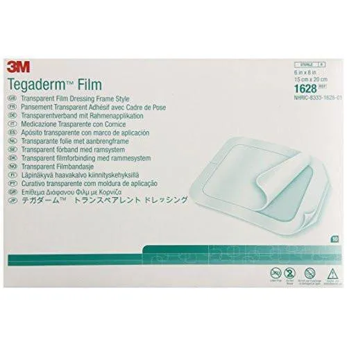 Tegaderm Transparent Adhesive Film Dressing Frame Style 6" x 8"