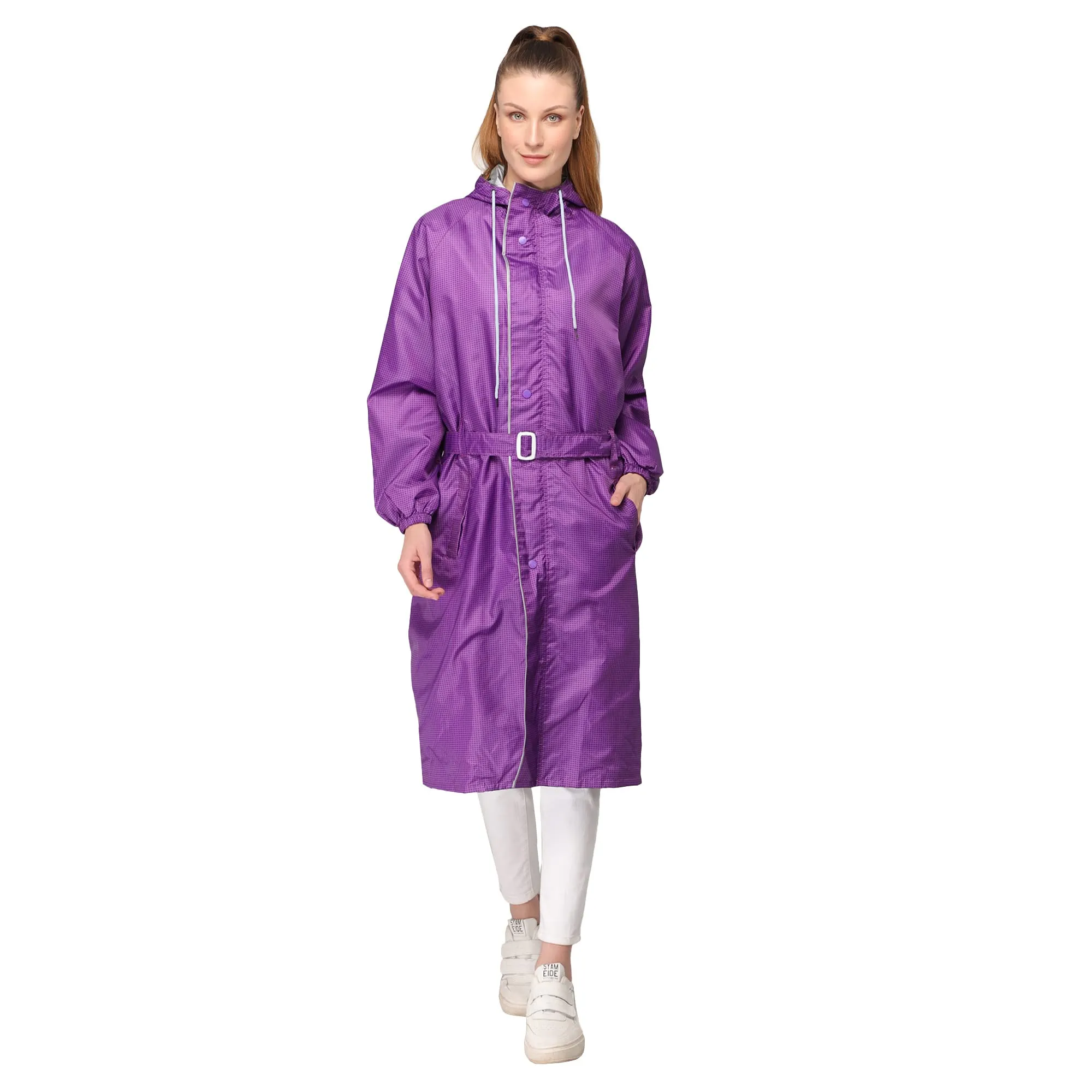 The Clownfish by STRAUSS Raincoats for Women Waterproof Reversible Double Layer. Brilliant Pro Series (Purple, XX-Large)