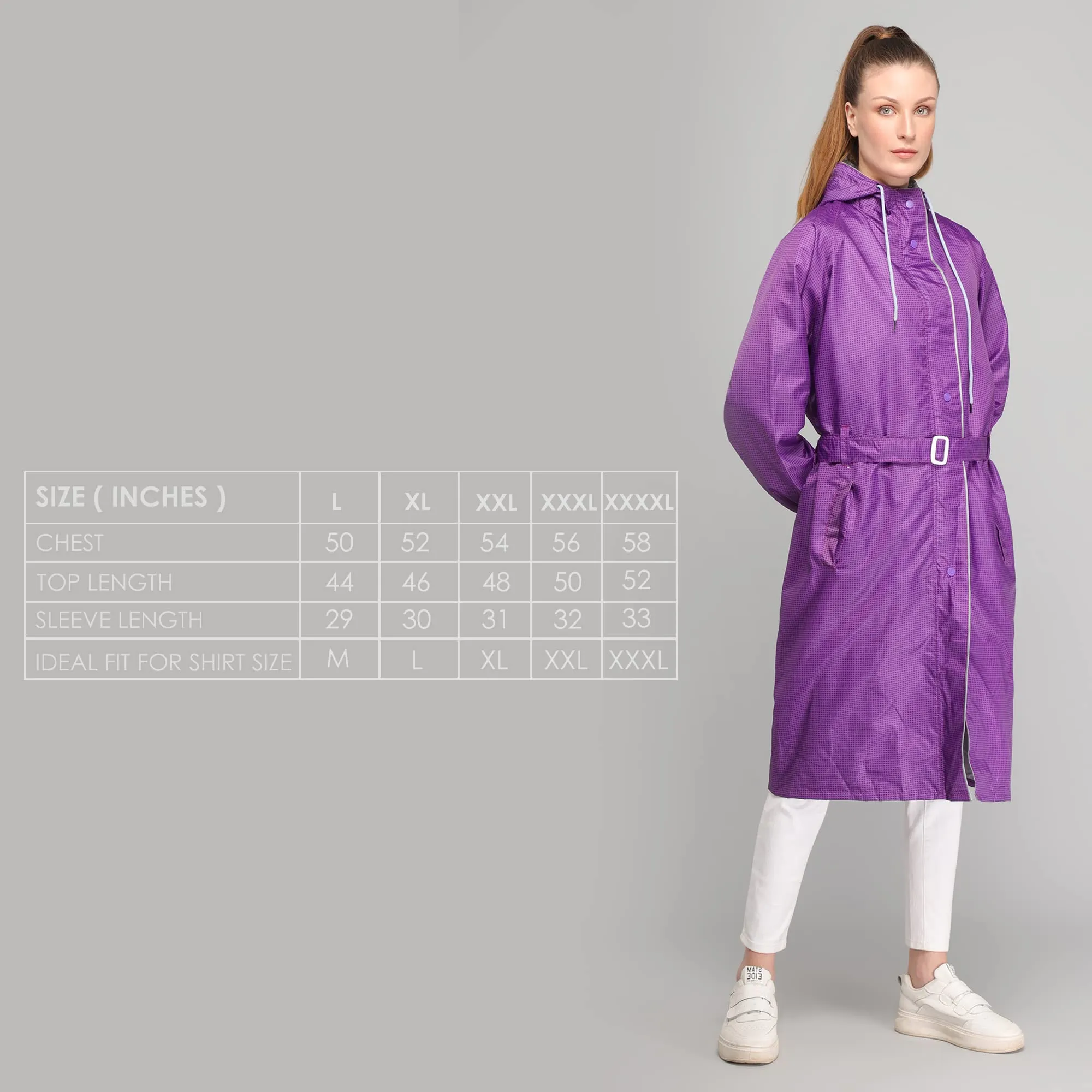 The Clownfish by STRAUSS Raincoats for Women Waterproof Reversible Double Layer. Brilliant Pro Series (Purple, XX-Large)