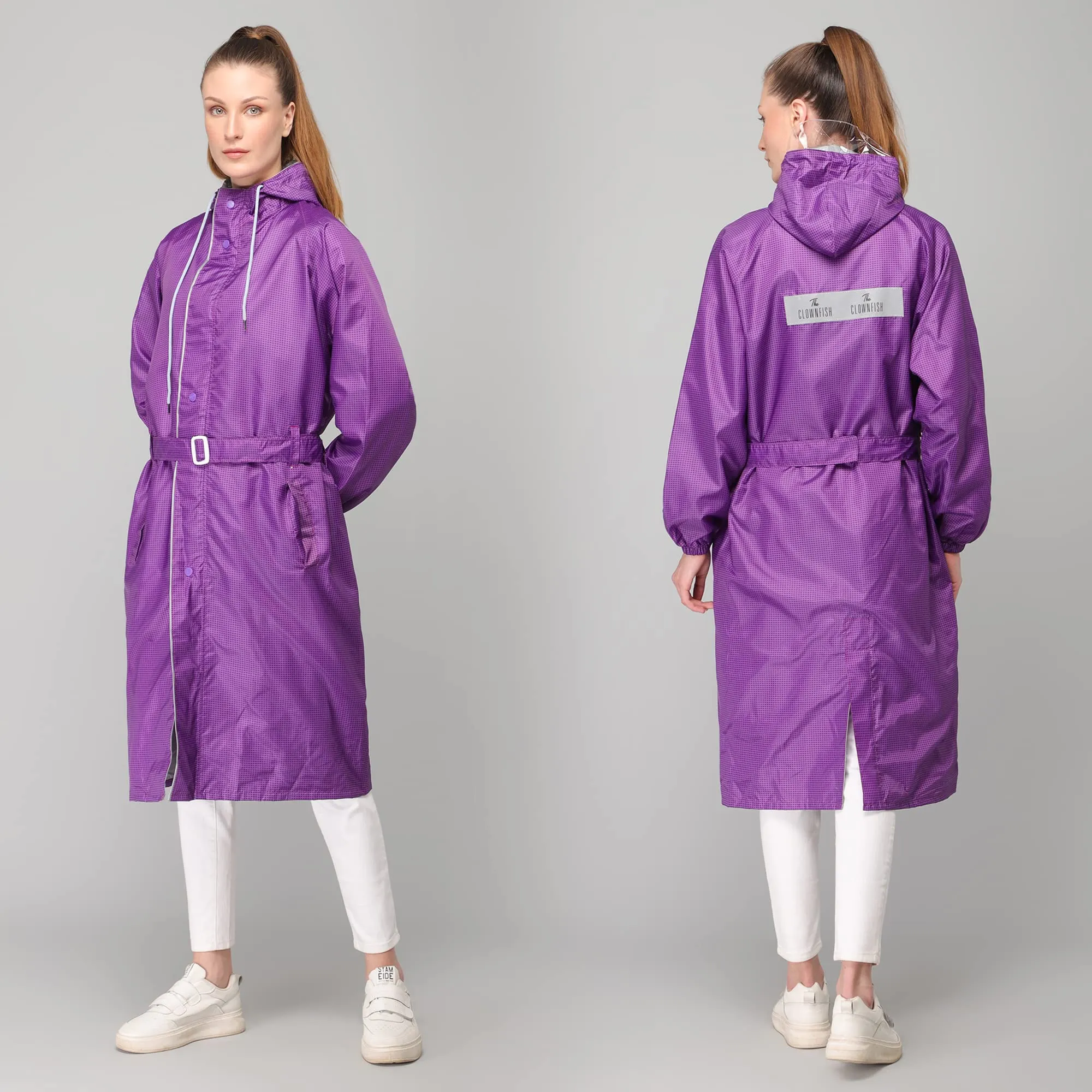 The Clownfish by STRAUSS Raincoats for Women Waterproof Reversible Double Layer. Brilliant Pro Series (Purple, XX-Large)