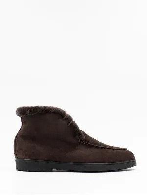 The Stella shearling ankle boots in brown suede