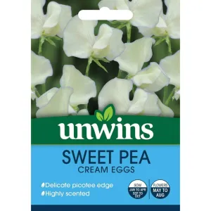 Unwins Sweet Pea Cream Eggs Seeds