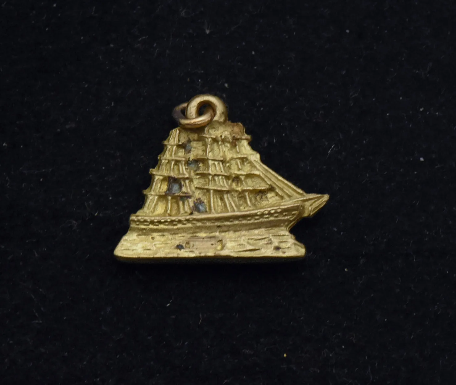 Vintage Old Irondsides Brass Charm