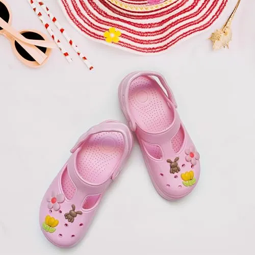 Women and Girls Croc & Clogs (Pink, 5)