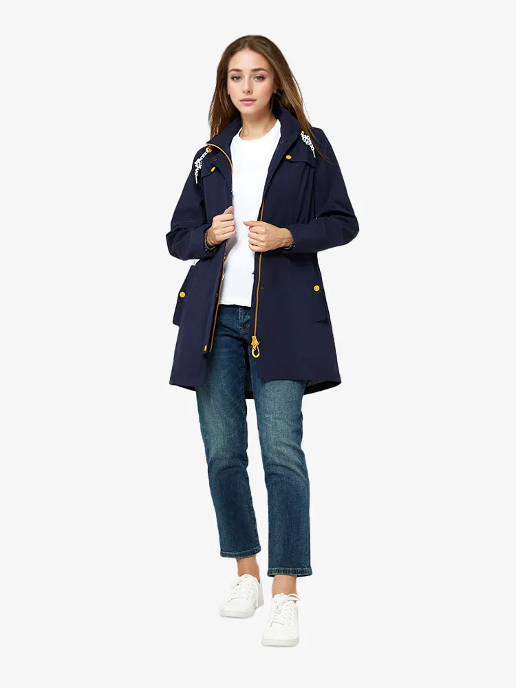 women waterproof rain jacket