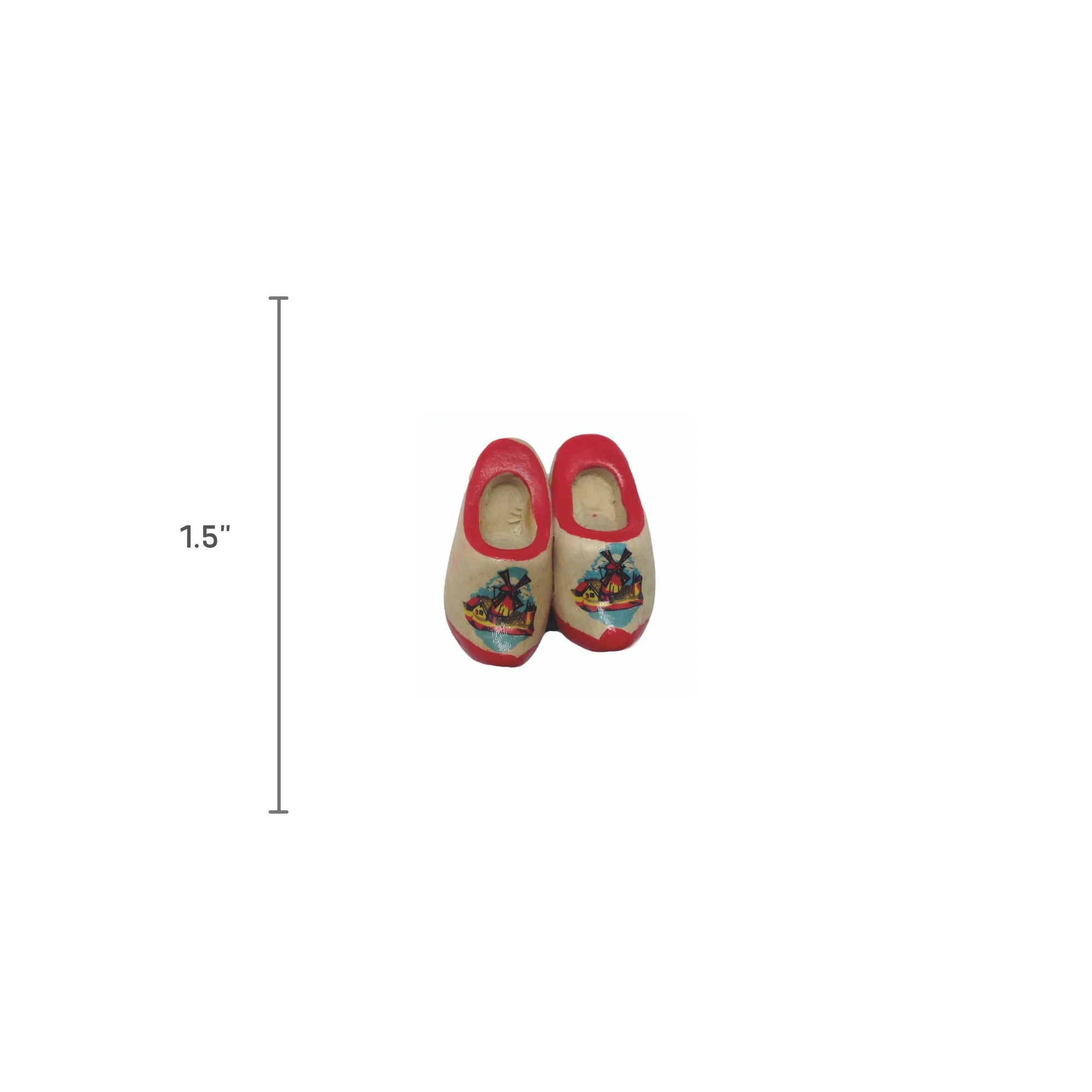 Wooden Shoes with Red Trim Magnetic Gift