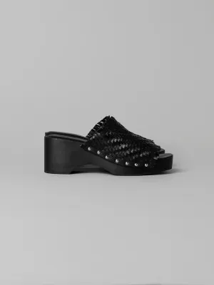 YVETTE Black clog sandal